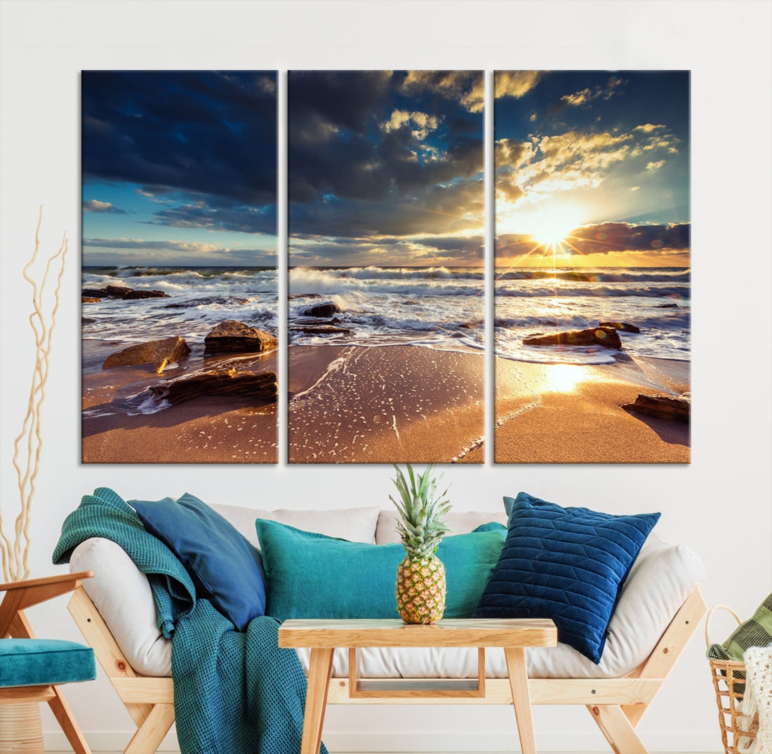 Seascape Sunset to Your Home with Our Beach Wall Art Canvas Print