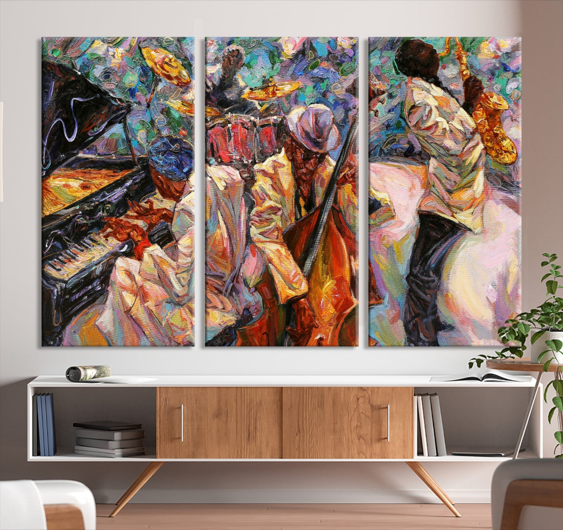 African American Jazz Music Wall Art Abstract Painting Modern Wall Decor