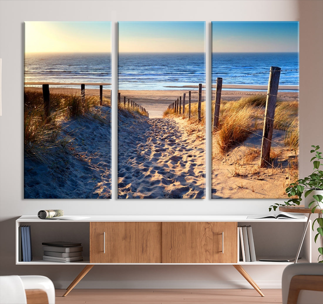 Ocean Beach Sea Canvas Wall Art Print