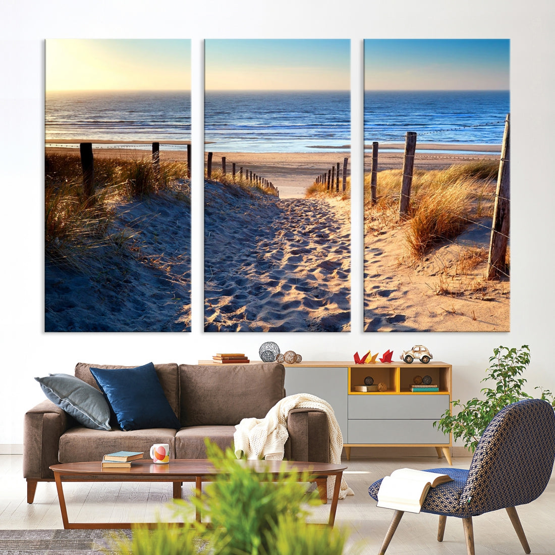 Ocean Beach Sea Canvas Wall Art Print