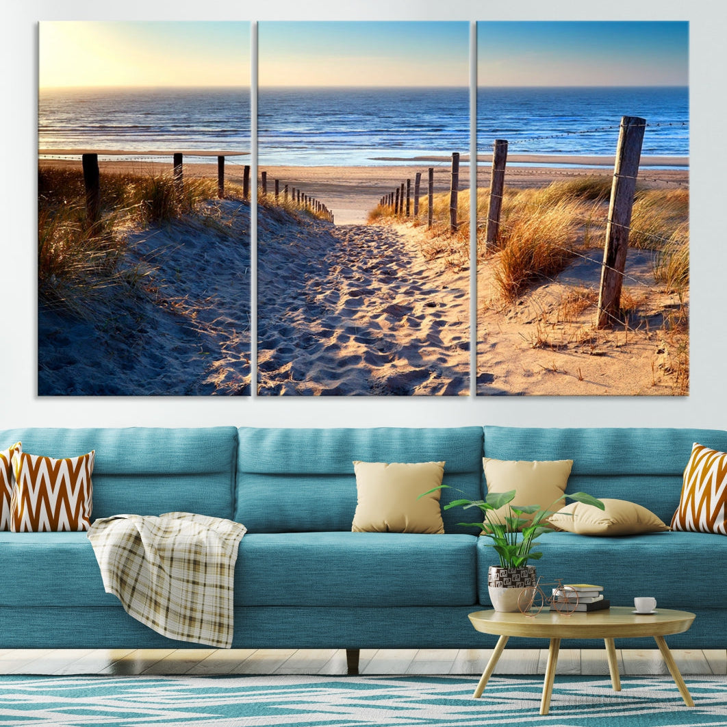 Ocean Beach Sea Canvas Wall Art Print