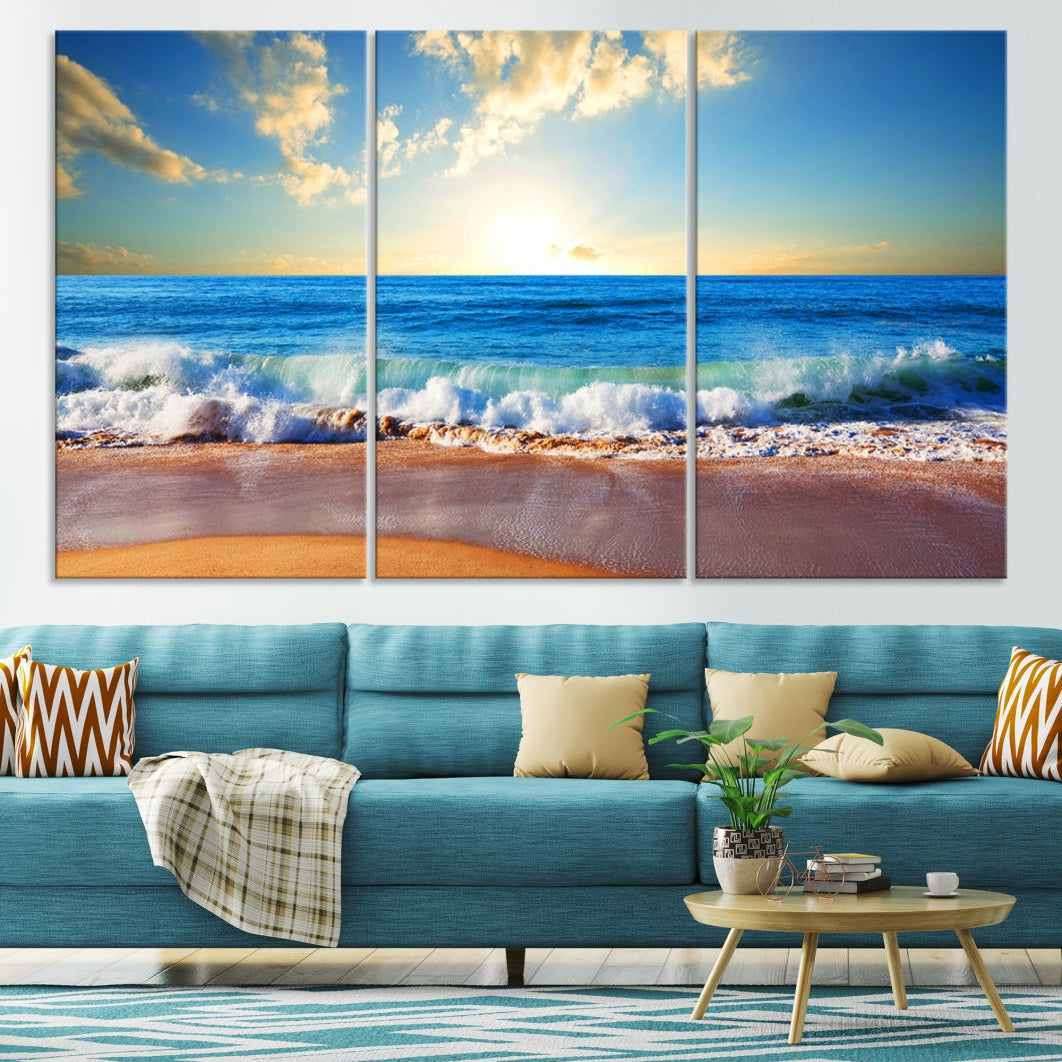 Ocean Wave See Canvas Wall Art Beach Canvas Print