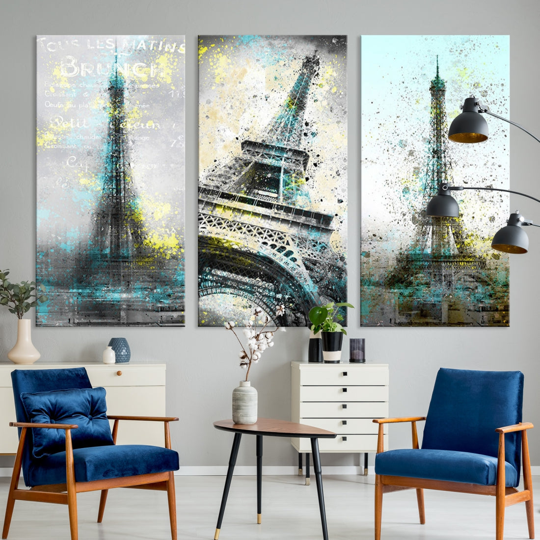 High Quality Antiqued Eiffel Tower Premium Giclee Canvas Wall Art Print