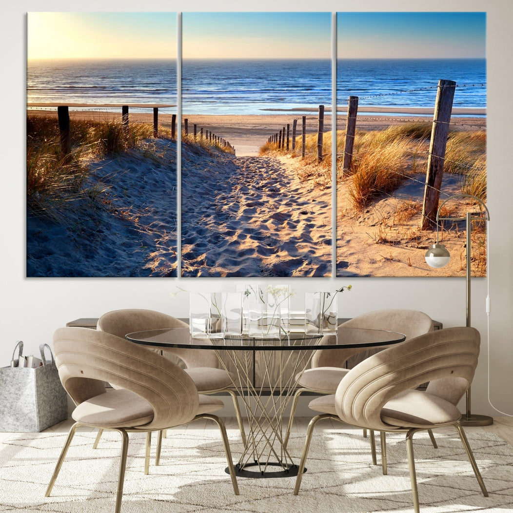 Ocean Beach Sea Canvas Wall Art Print