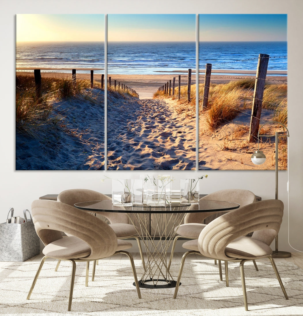 Ocean Beach Sea Canvas Wall Art Print