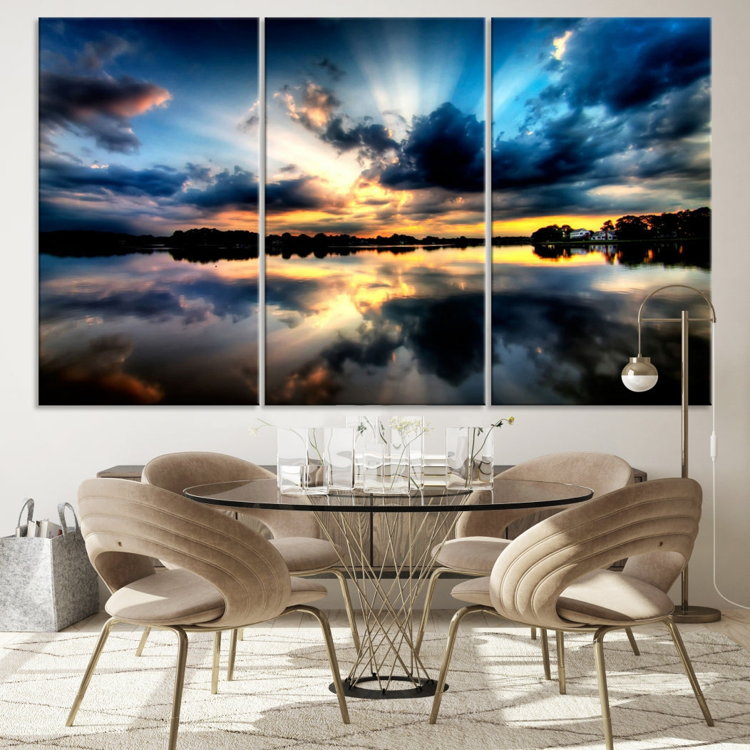 Blue Sunset to Your Walls with Our Beach View Canvas Wall Art Print