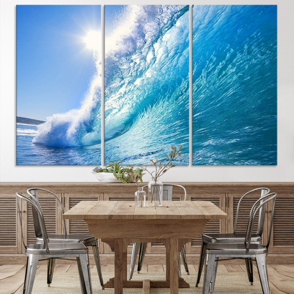 Large Artwork Canvas Print Ocean Wave Wall Art Wall Art Wave on Ocean Canvas Print for Dining Living Room Decor Art