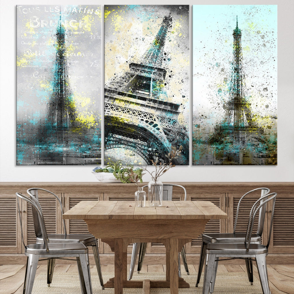 High Quality Antiqued Eiffel Tower Premium Giclee Canvas Wall Art Print