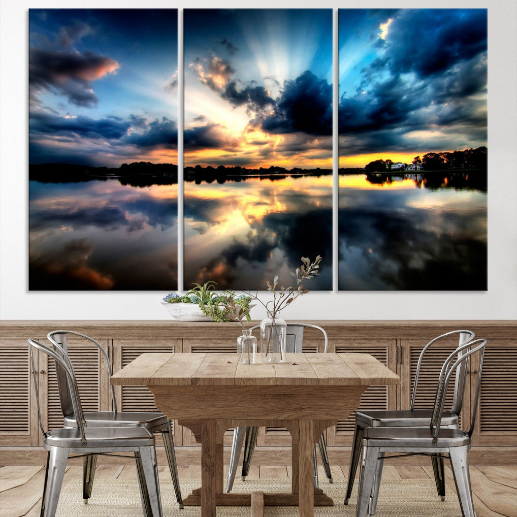 Blue Sunset to Your Walls with Our Beach View Canvas Wall Art Print