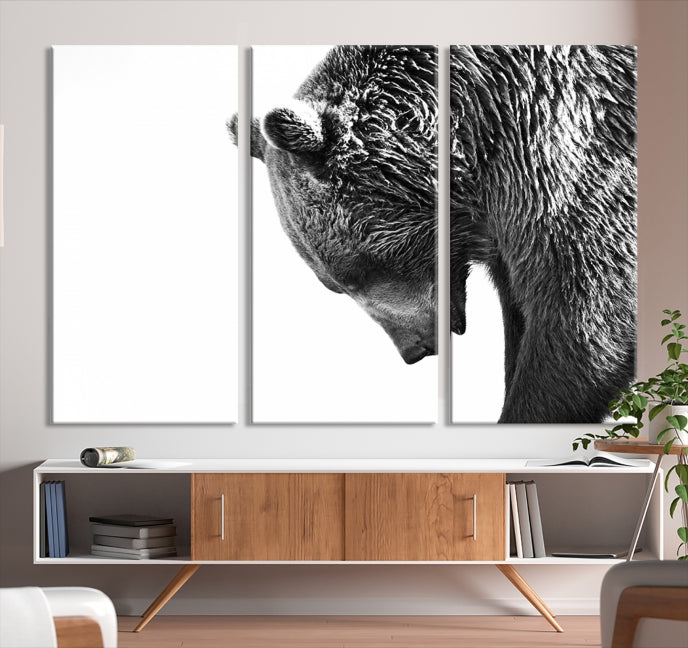 Large Wall Art Wild Bears Canvas PrintFramedReady to Hang