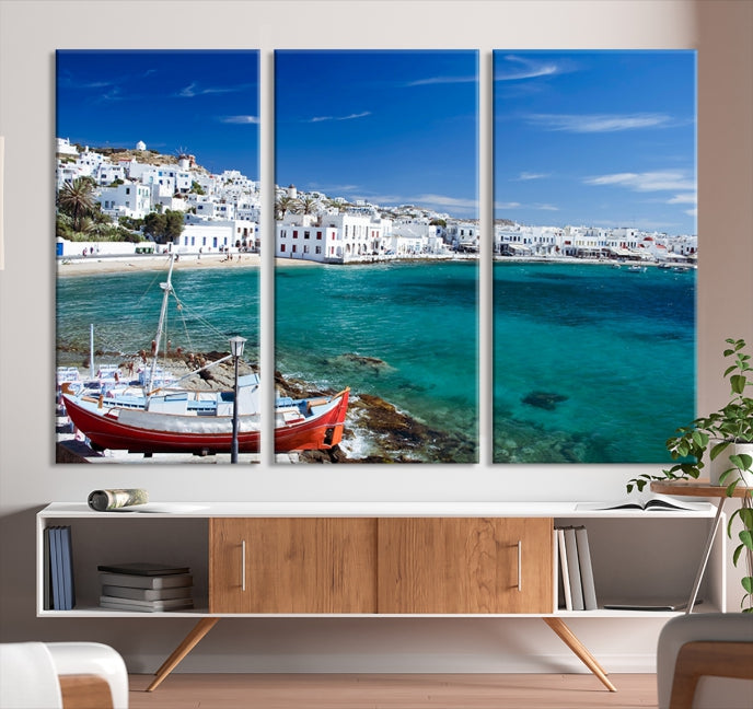 Santorini Greece Wall Art Canvas Print