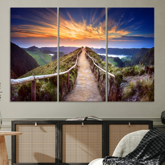 Bring the Beauty of a Mountain Landscape with Sunshine to Your Home with Our Nature Wall Art Canvas Print