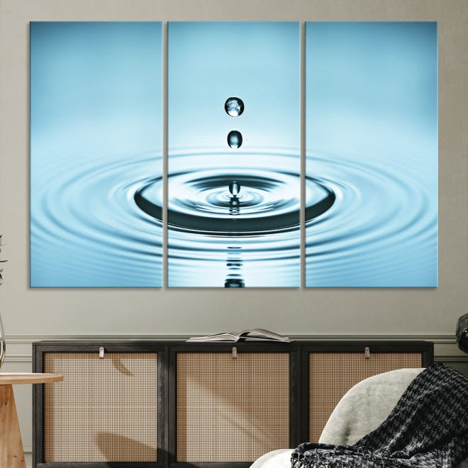 Large Water Droplet Wall Art Canvas Print