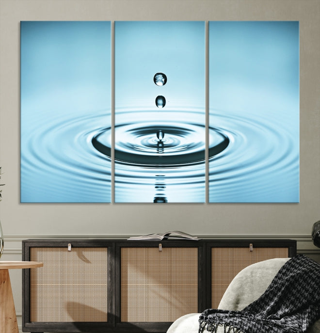 Large Water Droplet Wall Art Canvas Print