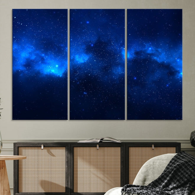 Nebula Clouds Night Sky Large Canvas Print Space Stars Wall Art Print