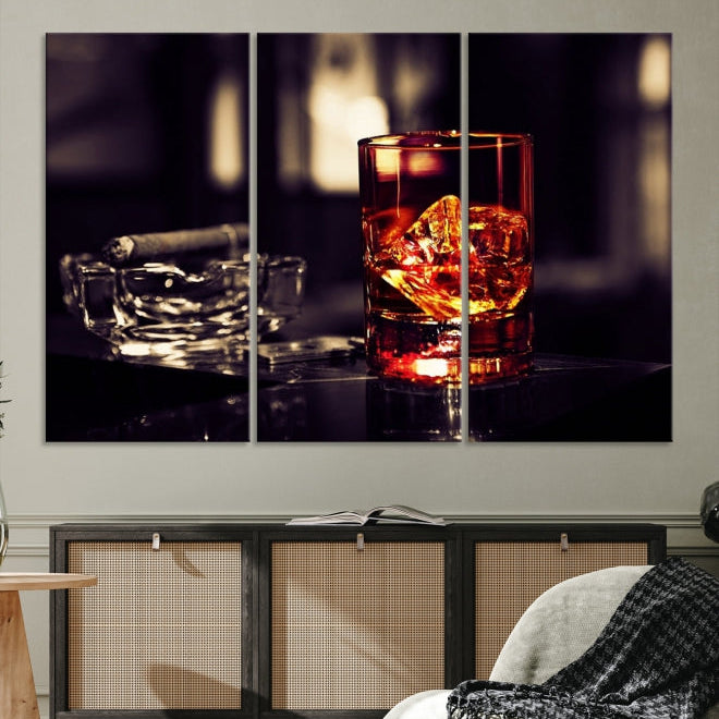 Upgrade Your Kitchen with a Touch of Whiskey & Modern StyleOur Wall Art Canvas Print Decor Piece