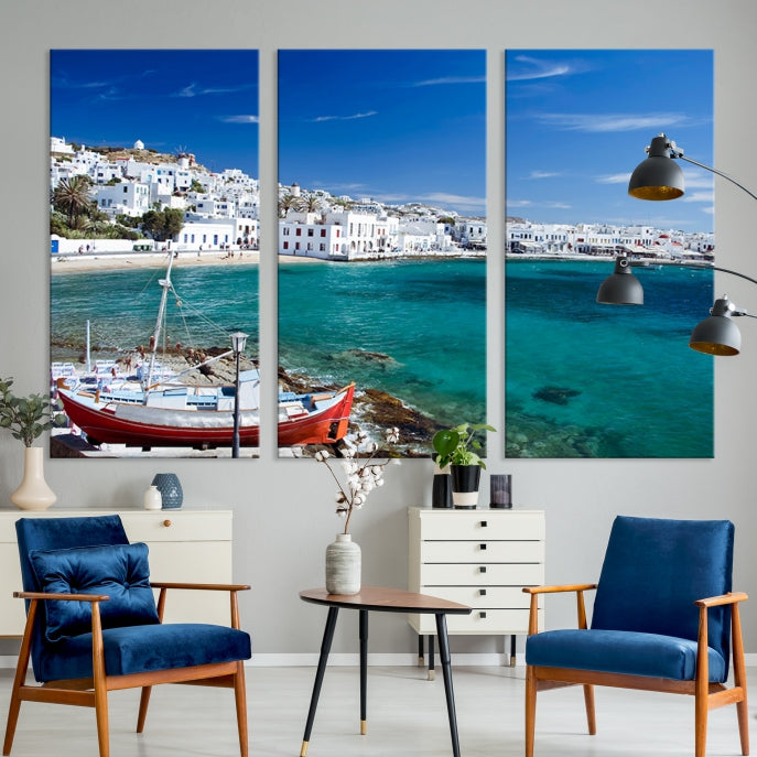 Santorini Greece Wall Art Canvas Print