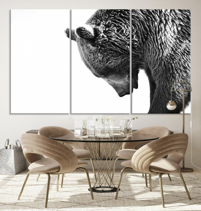 Large Wall Art Wild Bears Canvas PrintFramedReady to Hang