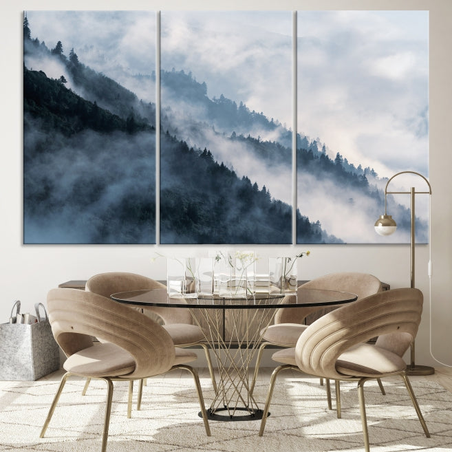 Misty Forest Canvas Wall Art Print