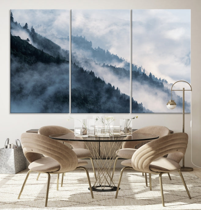 Misty Forest Canvas Wall Art Print