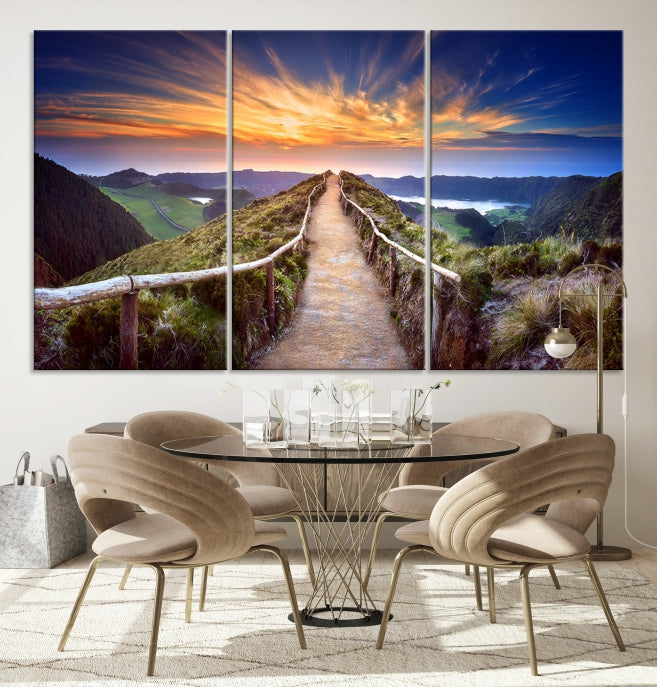 Bring the Beauty of a Mountain Landscape with Sunshine to Your Home with Our Nature Wall Art Canvas Print