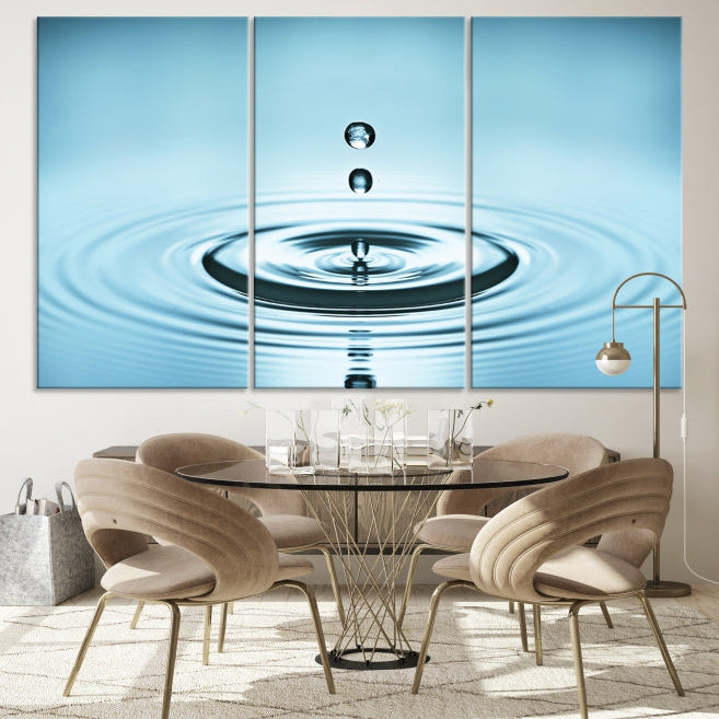 Large Water Droplet Wall Art Canvas Print