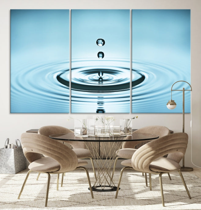 Large Water Droplet Wall Art Canvas Print