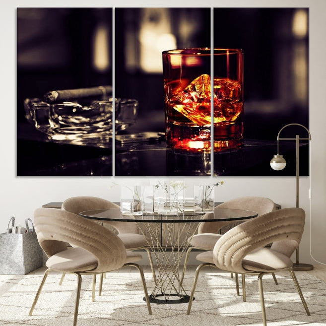 Upgrade Your Kitchen with a Touch of Whiskey & Modern StyleOur Wall Art Canvas Print Decor Piece