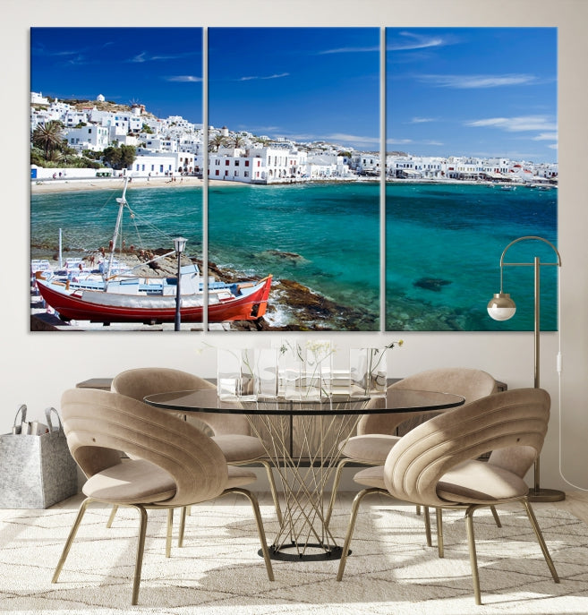 Santorini Greece Wall Art Canvas Print