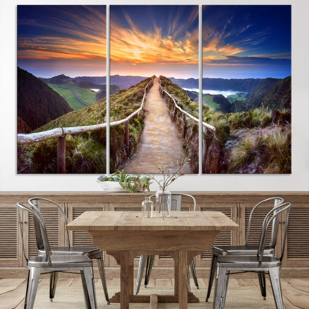 Bring the Beauty of a Mountain Landscape with Sunshine to Your Home with Our Nature Wall Art Canvas Print