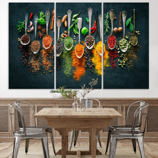 Add a Touch of Flavor to Your Kitchen with Our Large Spice Wall Art Canvas PrintA Decorative & Inspiring Decor Piece