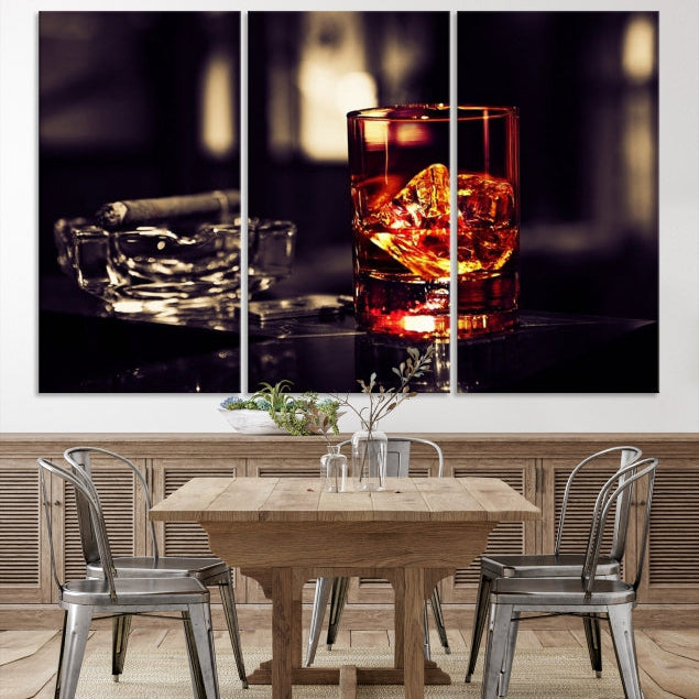 Upgrade Your Kitchen with a Touch of Whiskey & Modern StyleOur Wall Art Canvas Print Decor Piece