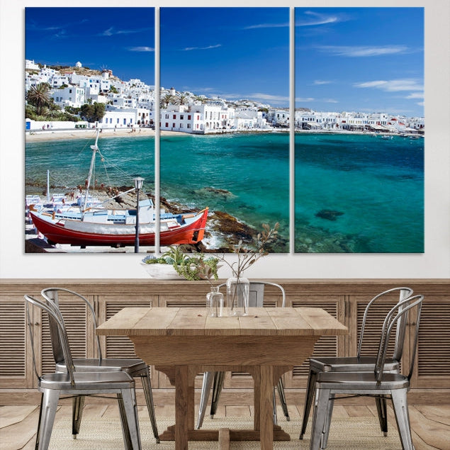 Santorini Greece Wall Art Canvas Print