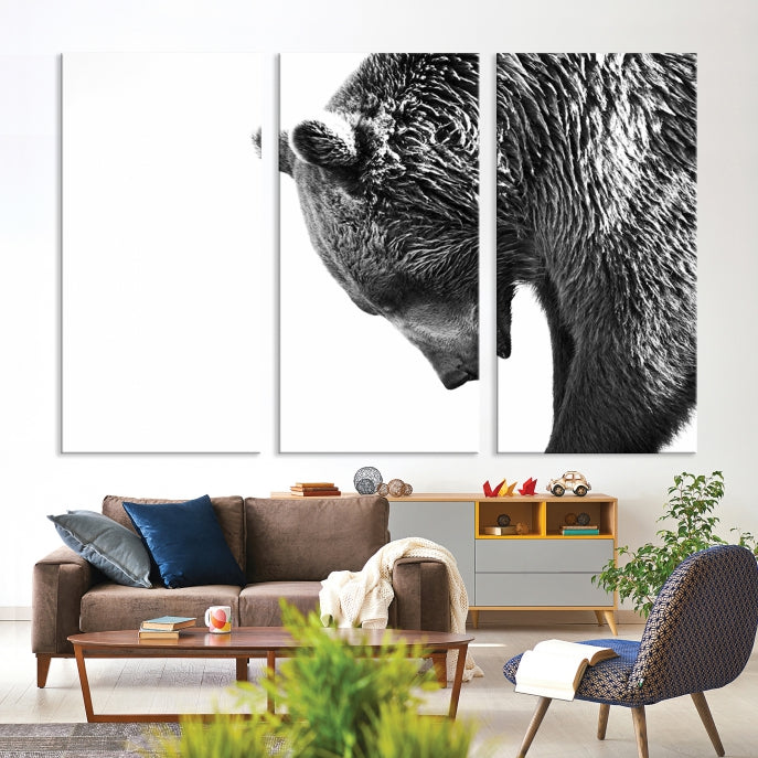 Large Wall Art Wild Bears Canvas PrintFramedReady to Hang