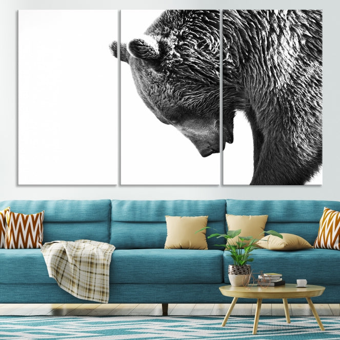 Large Wall Art Wild Bears Canvas PrintFramedReady to Hang