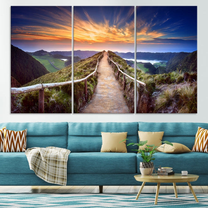 Bring the Beauty of a Mountain Landscape with Sunshine to Your Home with Our Nature Wall Art Canvas Print