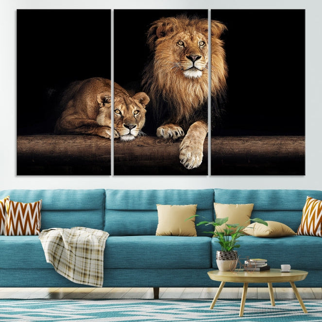 Extra Large Lion Photography Wall Art Animal Print Canvas Wall Decor