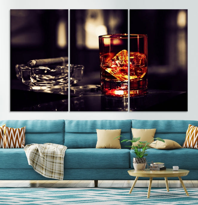 Upgrade Your Kitchen with a Touch of Whiskey & Modern StyleOur Wall Art Canvas Print Decor Piece