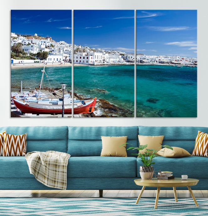 Santorini Greece Wall Art Canvas Print