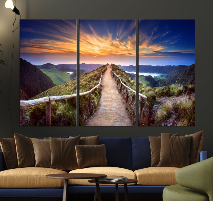 Bring the Beauty of a Mountain Landscape with Sunshine to Your Home with Our Nature Wall Art Canvas Print