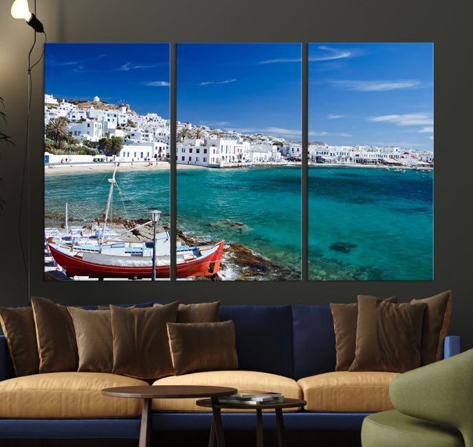 Santorini Greece Wall Art Canvas Print