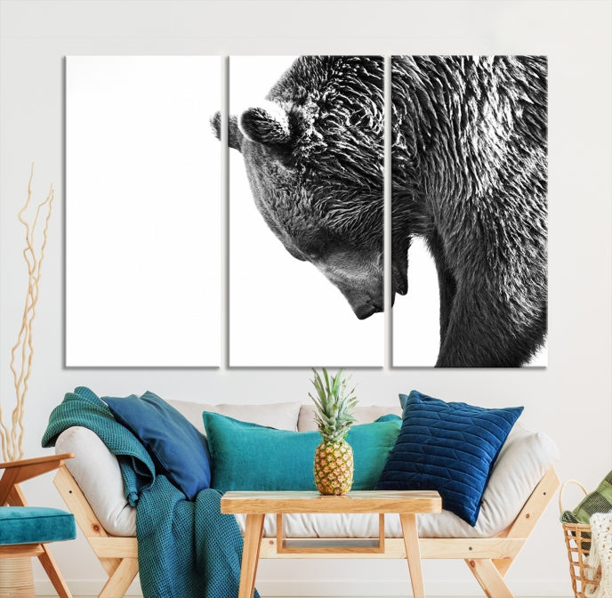 Large Wall Art Wild Bears Canvas PrintFramedReady to Hang