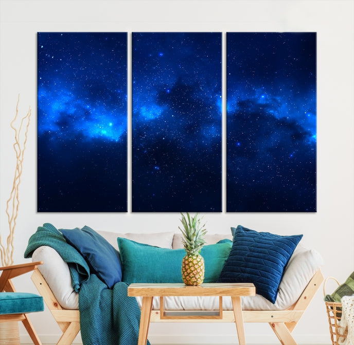 Nebula Clouds Night Sky Large Canvas Print Space Stars Wall Art Print