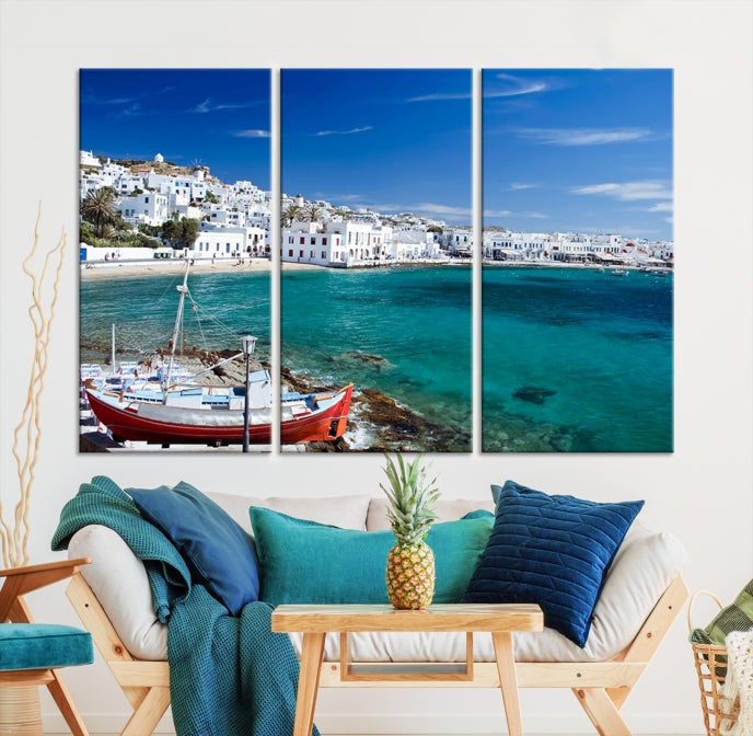 Santorini Greece Wall Art Canvas Print