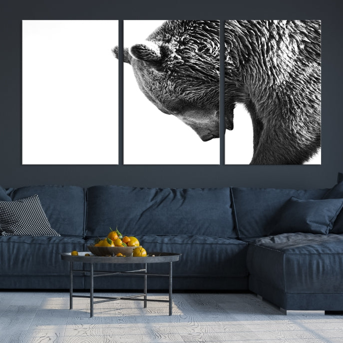 Large Wall Art Wild Bears Canvas PrintFramedReady to Hang