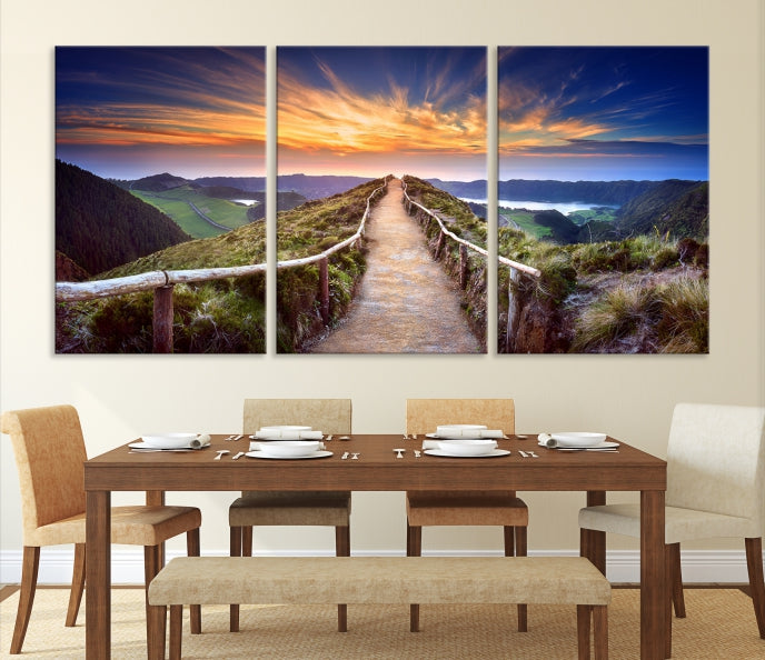 Bring the Beauty of a Mountain Landscape with Sunshine to Your Home with Our Nature Wall Art Canvas Print