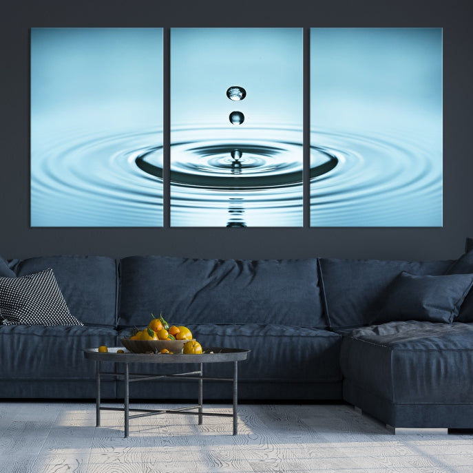 Large Water Droplet Wall Art Canvas Print