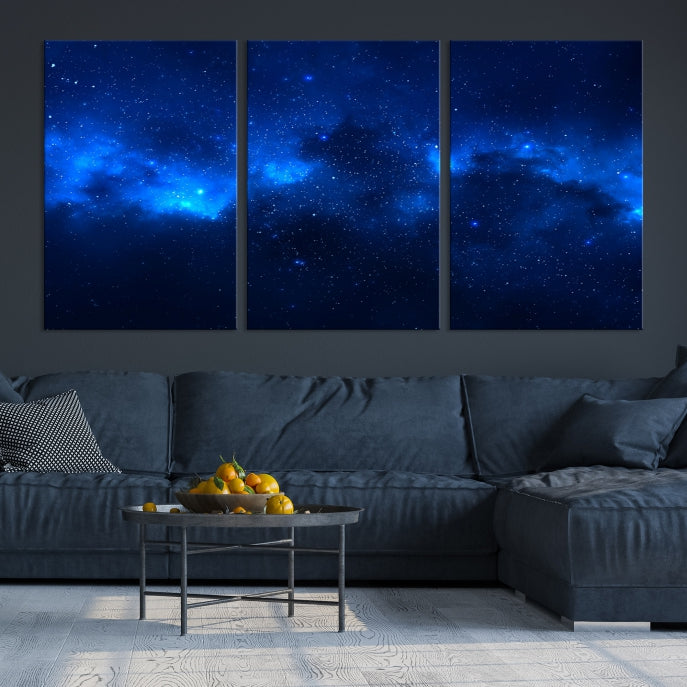 Nebula Clouds Night Sky Large Canvas Print Space Stars Wall Art Print