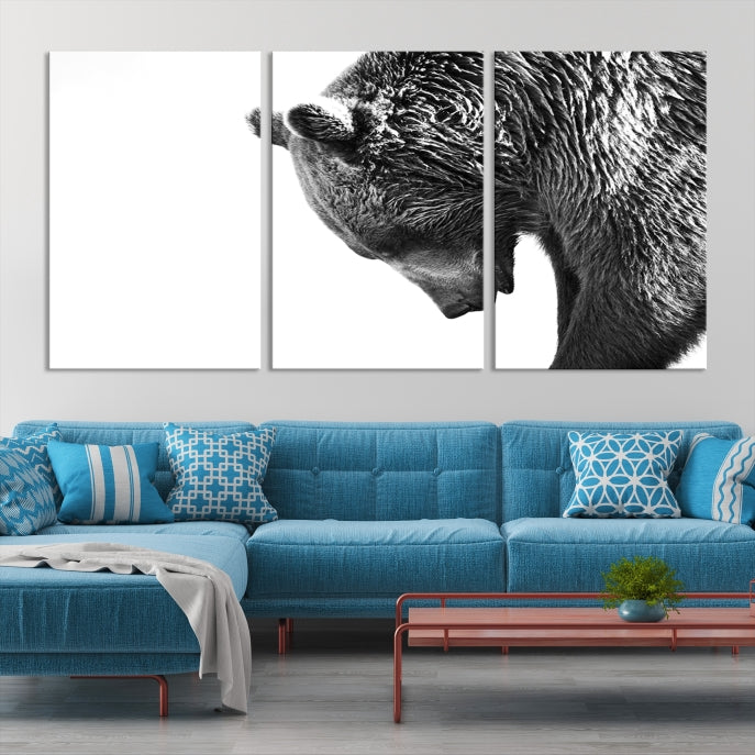 Large Wall Art Wild Bears Canvas PrintFramedReady to Hang