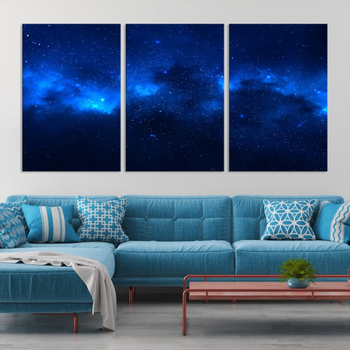 Nebula Clouds Night Sky Large Canvas Print Space Stars Wall Art Print